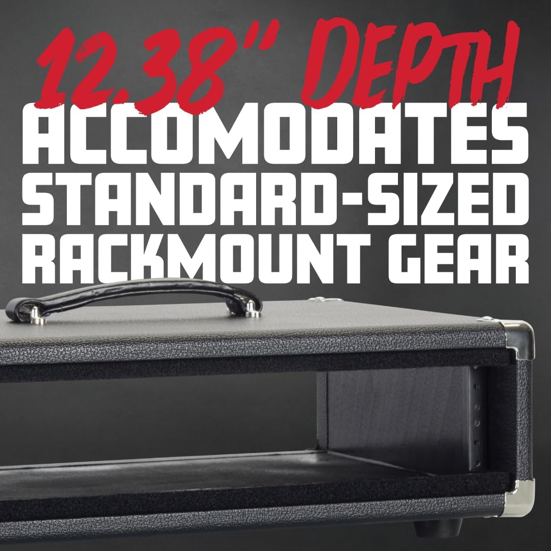 Gator GR-RETRORACK-2SG Vintage Amp Vibe Rack Case - 2U Seafoam Green