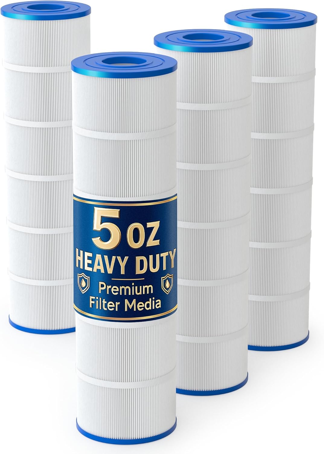 Upgraded 5oz C4520 Pool Filter Cartridges, Compatible with Hayward SwimClear C4500/C4520, Replaces OEM CX875RE, Pleatco PA112, 4-Pack, 448 Sq.Ft Total, Premium Media