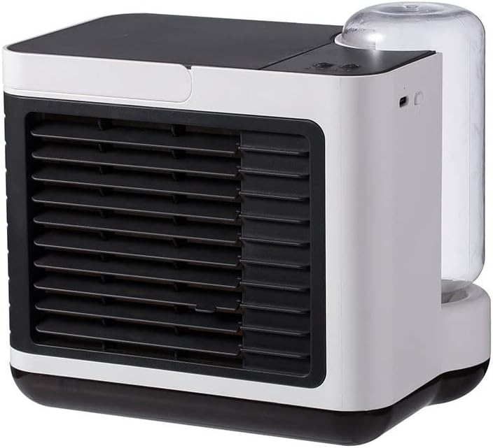 Mini Air Conditioner, Conditioner Portable for Room, 2000mAh Rechargeable Battery & USB Personal Air Cooler Fan w/Humidifier, 3 Speed, Evaporative Air Cooler for Camping Office Pets Car (Color