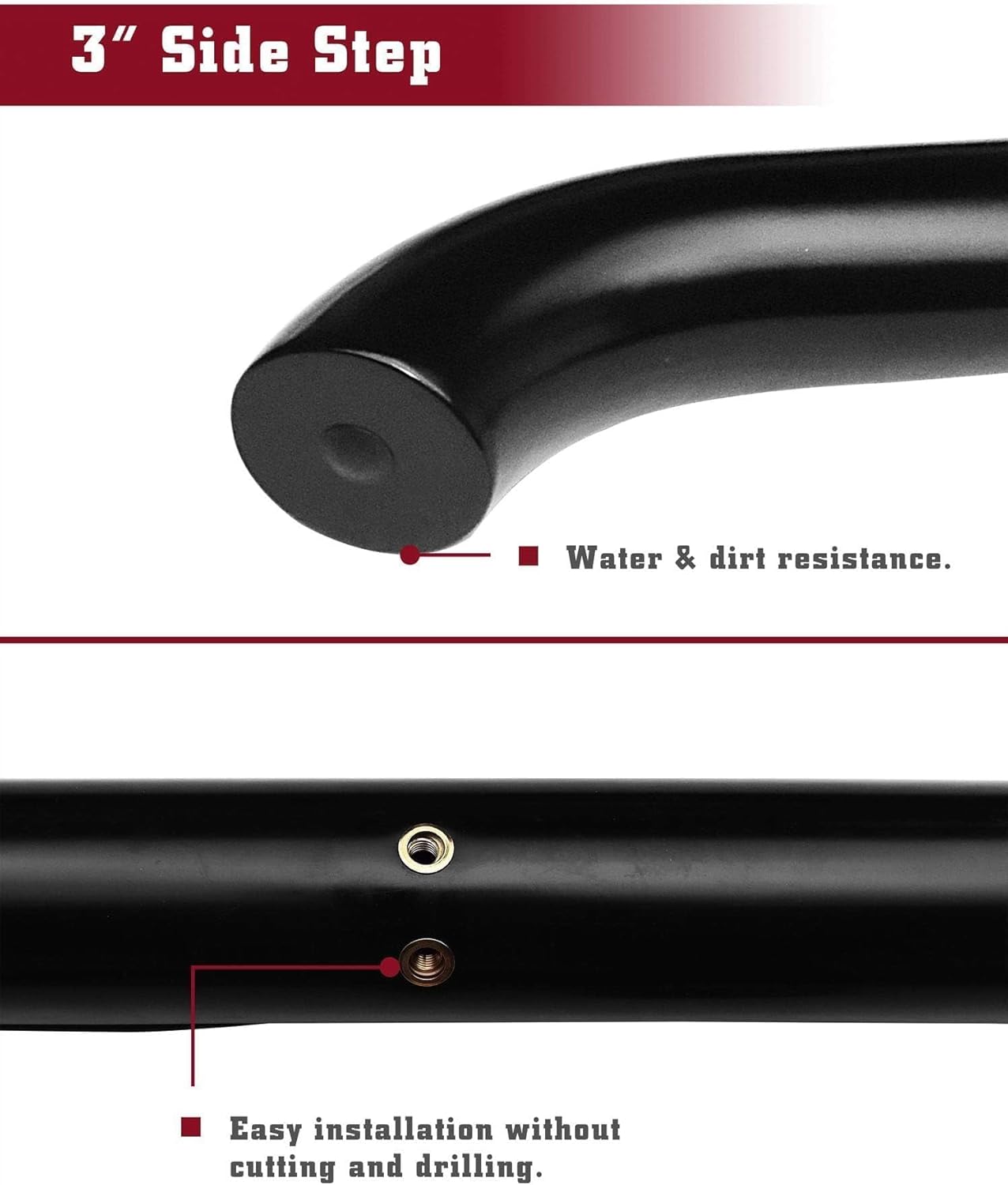 TAC Side Steps Running Boards Compatible with 2020-2025 Jeep Gladiator JT Truck Pickup 3