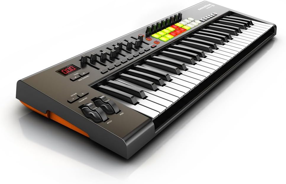 Novation Launchkey 49, 49-key USB/iOS MIDI Keyboard Controller with Synth-weighted Keys