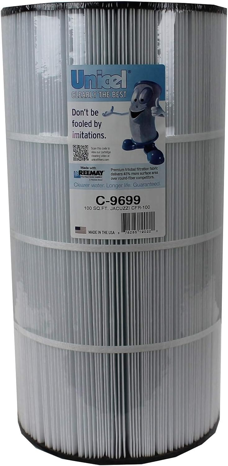 Unicel C-9699 100 Square Foot Media Replacement Pool Filter Cartridge with 194 Pleats, Compatible with Jacuzzi Brothers