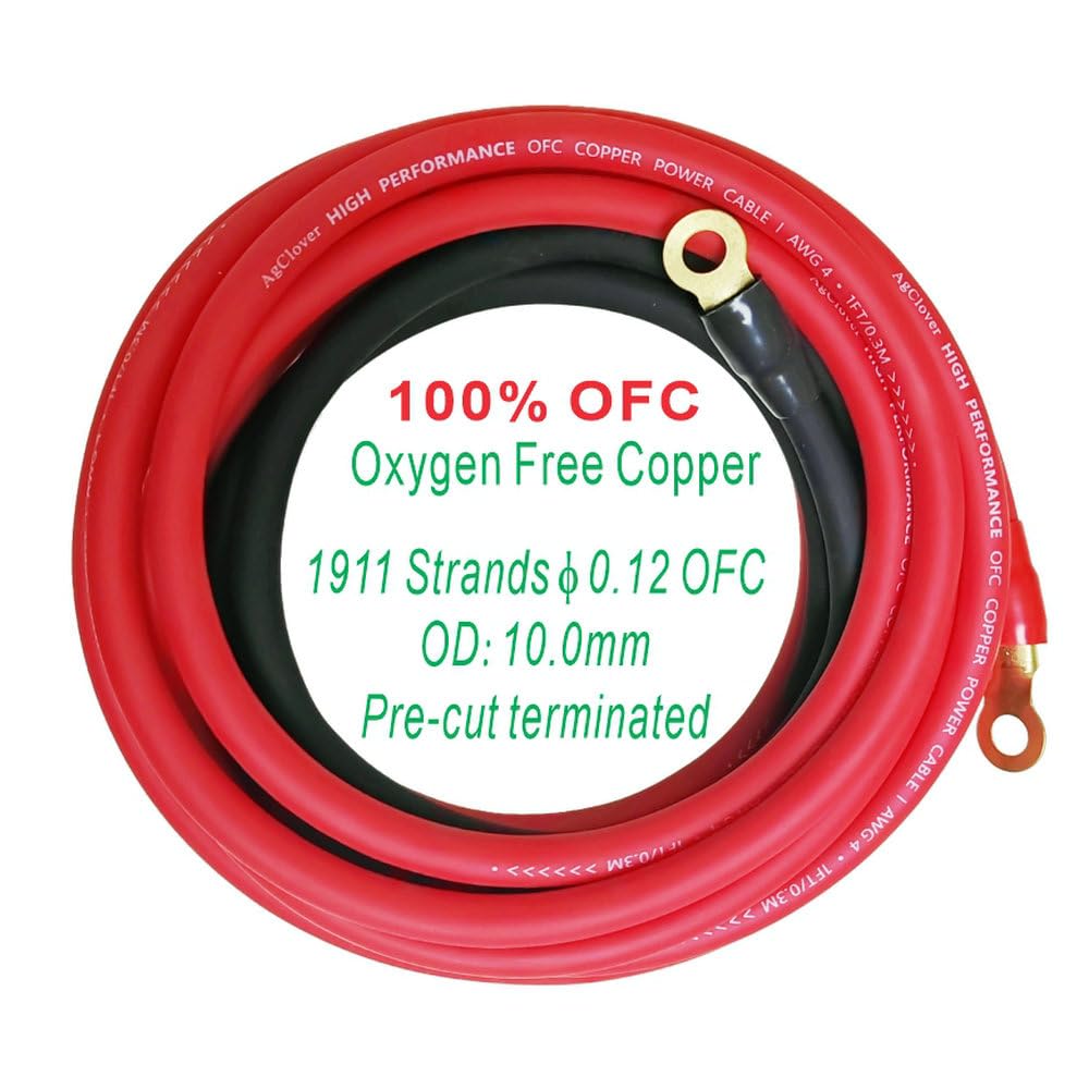 4GA Amp Wiring Kit, 100% Oxygen Free Copper OFC 3000W Complete Amplifier Wire Installation Accessories - Make Connections and Brings Power to Car, Home and Marine Audio Systems