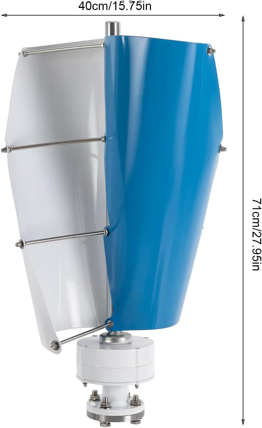 10000W Wind Turbine Generator, Helix Maglev Axis Windturbine Vertical Windmill Suitable for Terrace,Marine,Motor Home(with Controller)