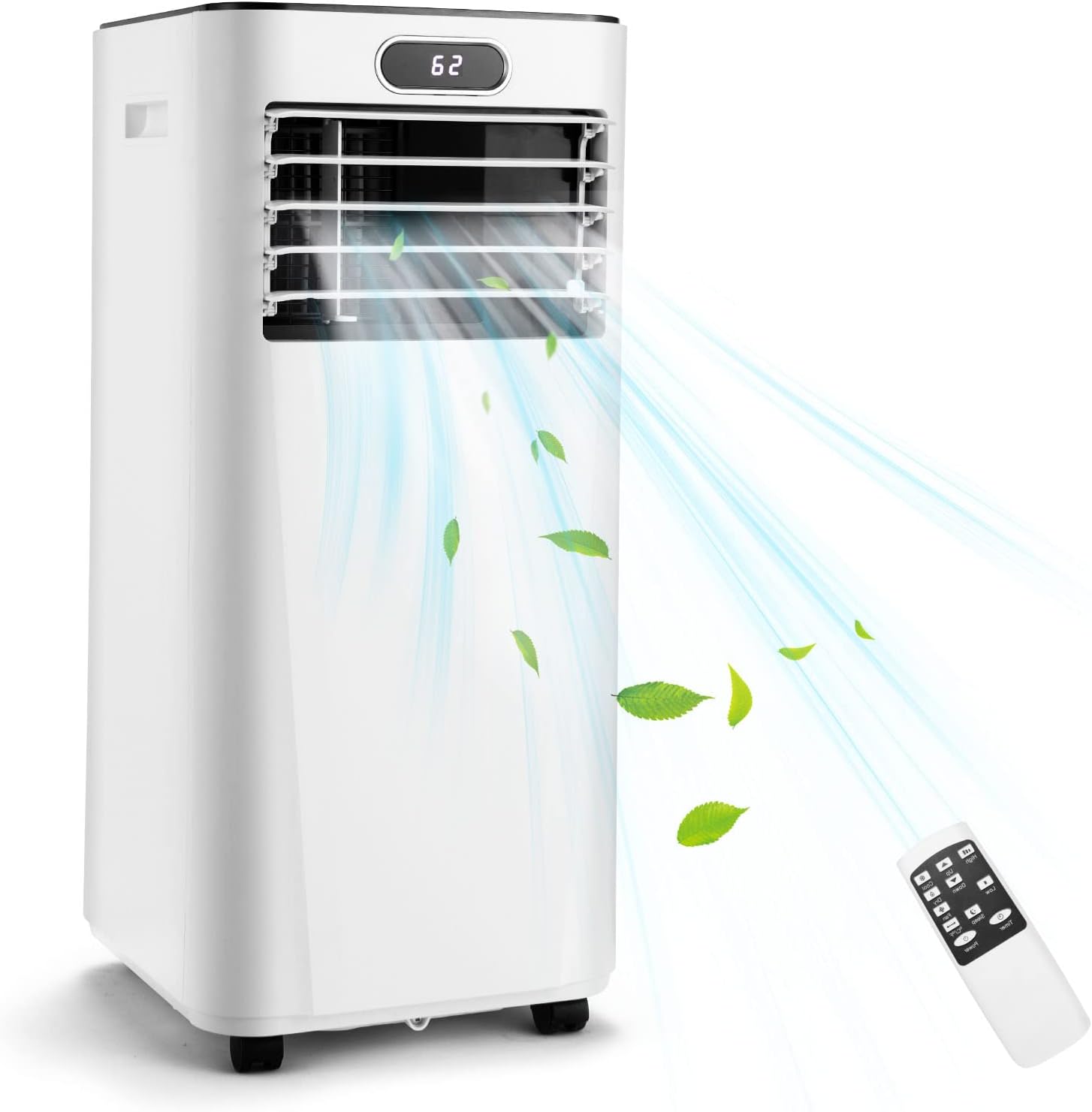 PETSITE Portable Air Conditioner, 3-in-1 AC Cooling Unit Dehumidifying, Fan & Air Cooler Function, Remote Control, Window Kit Included (10000BTU, White)