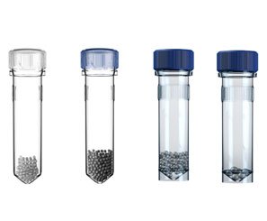 HOMOGENIZER Bead Tubes, 2.0mL Skirted Screw Cap Tubes, 0.1mm Glass Beads 1.4mm Ceramic Beads 1 Glass Bead of 4.0mm, 50/pkg.