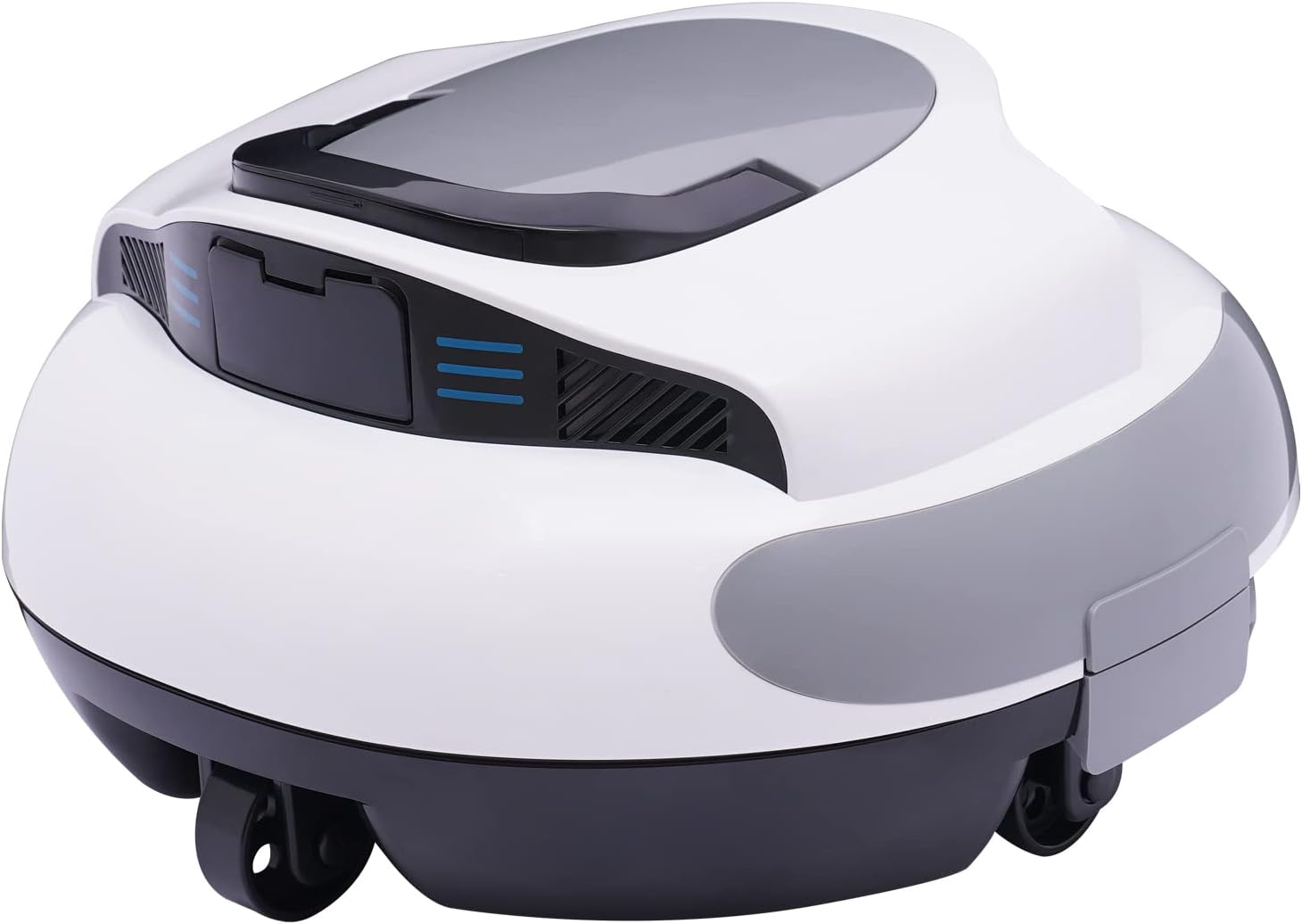 Cordless Robotic Pool Cleaner Automatic Pool Vacuum Cleaner Rechargeable Powerful Underwater Skimmer, Lasts 75 Mins up to 807ft² Self-Parking Cleaner for Above/In-Ground Swimming Pools