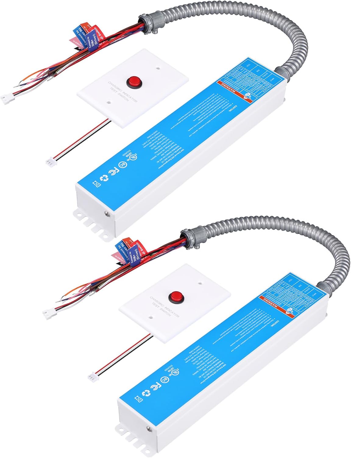 LEONLITE 30W LED Emergency Driver, 100-347VAC, 170VDC Output, UL Listed, Emergency Driver with Battery Backup, Fit for 30W-250W LED Fixtures, 90mins Power Supply for High Bay Lights, Pack of 2