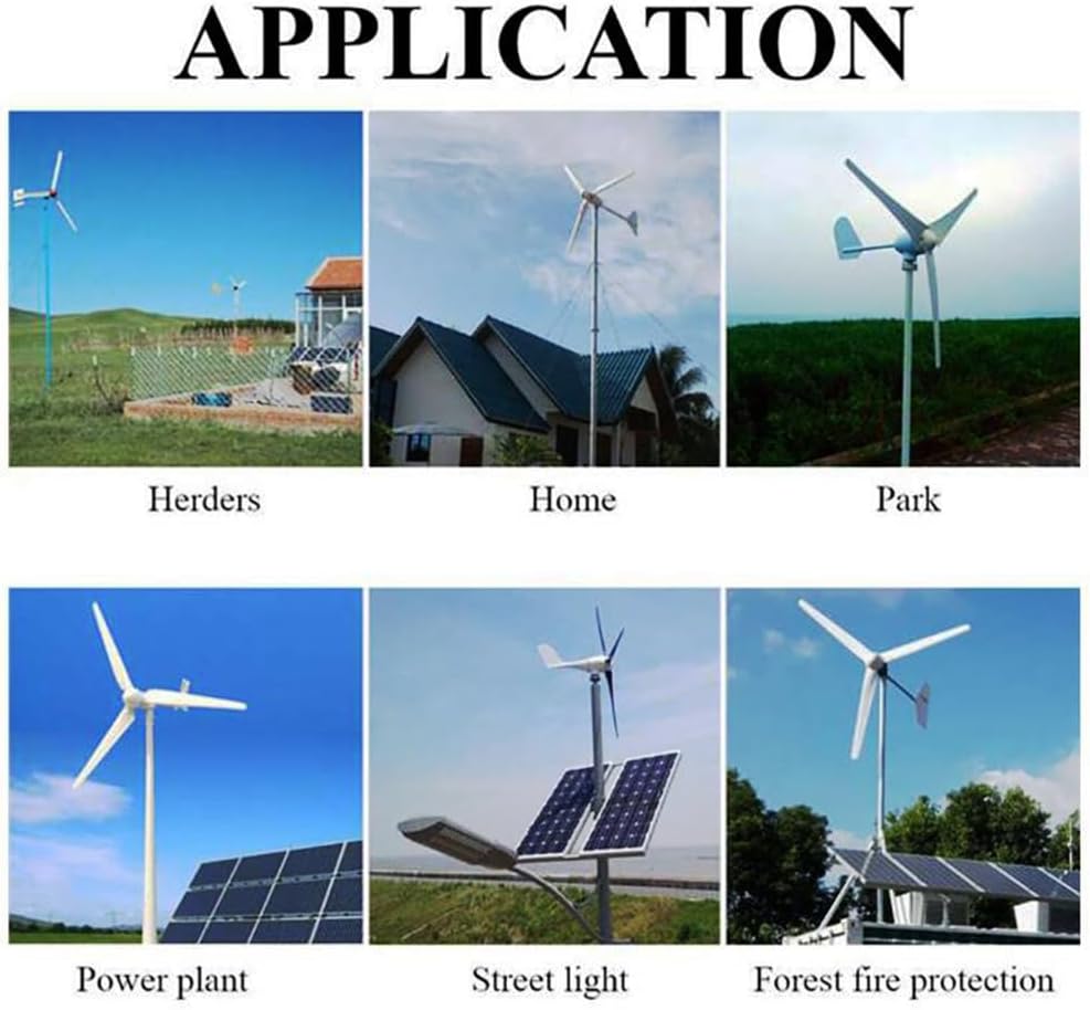 10000W Vertical Wind Turbine 12V 24V 48V Small Windmill Free Energy 220V Household Farm with MPPT Controller