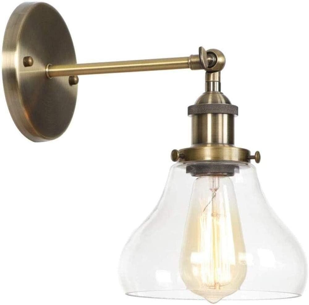 Industrial Retro Steel Swing Arm Wall Lamp Adjustable Vintage Sconce Foldable Swivel E27 Outdoor Corridor Lighting for Living Room Bedroom Kitchen