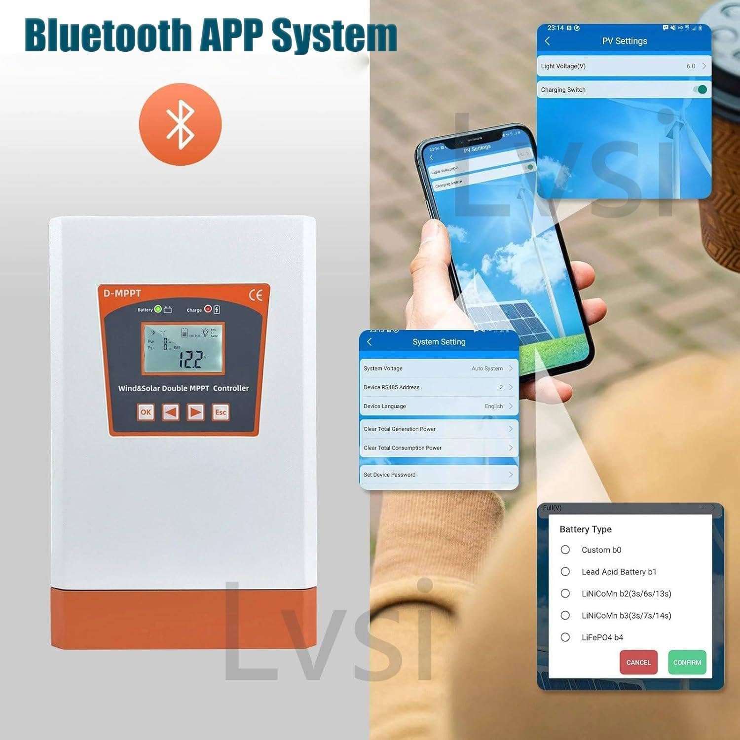 8000W/1000W/12000W/14000W Hybrid Wind Solar Charge Controller 12V 24V 48V Auto MPPT Wind Generator For Lithium Lead Acid Battery,12V/24V-15000W