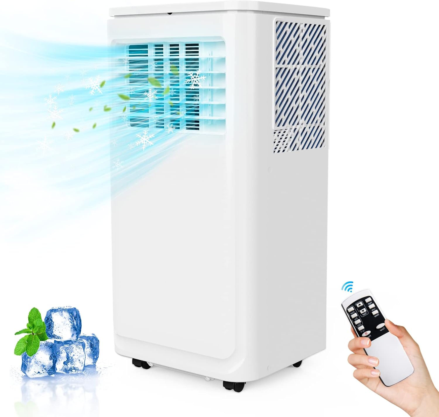 OFIKA 8000 BTU Portable Indoor Air Conditioner,Portable AC Unit for Room Up to 350 Sq.Ft,3-in-1 Room Air Conditioner with Remote Control,Digital Display,Window Mount Kit,24H Timer