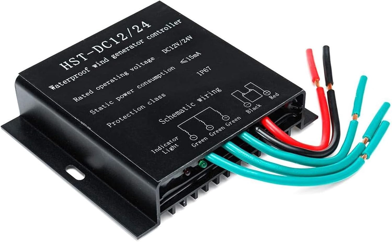 220V,BAOJUHUIKANG 12V 24V 48V 220V Wind Turbine Controller ,IP67 Waterproof 5000W MPPT Battery Charge Regulator for Wind Turbine Systems(Black)