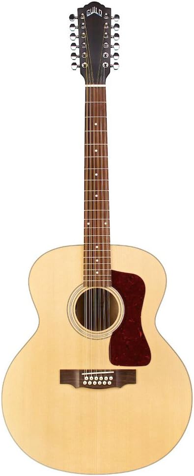 Guild Guitars F-2512E Maple 12-string Acoustic Guitar, Blonde Jumbo Archback Solid Top, Westerly Collection