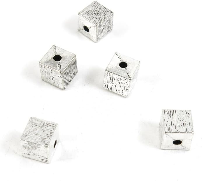 460 Pieces Antique Silver Tone Jewelry Making Charms Findings Fashion Wholesale Supplies Pendant Lots Bulk Supply I5DD5Y Cube Block Loose Beads