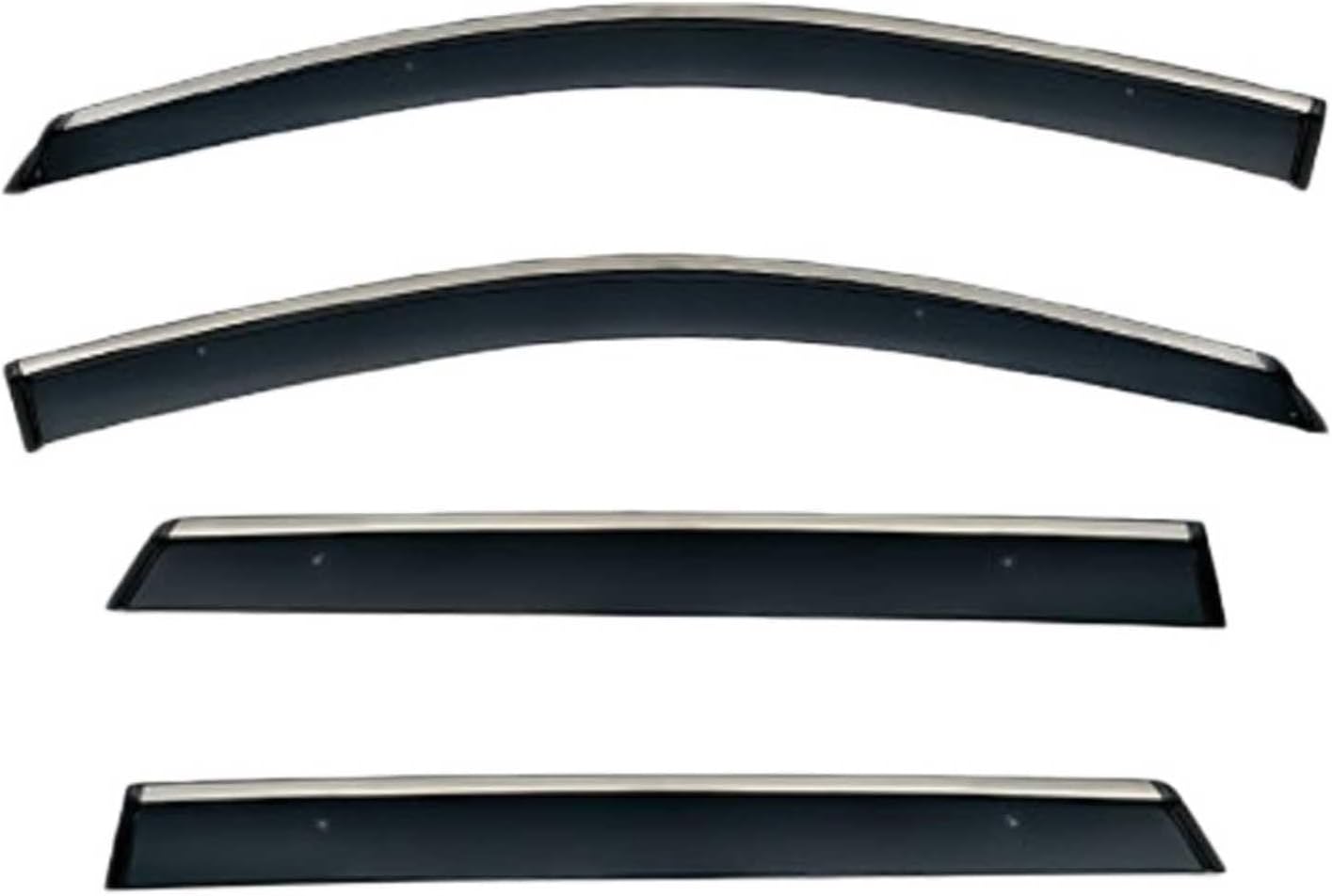 Window Deflectors for Fiat Freemont MK1 2008-2020, Sun Rain Guard Window Visors Vent Shades with Bright Stripes Car Accessories