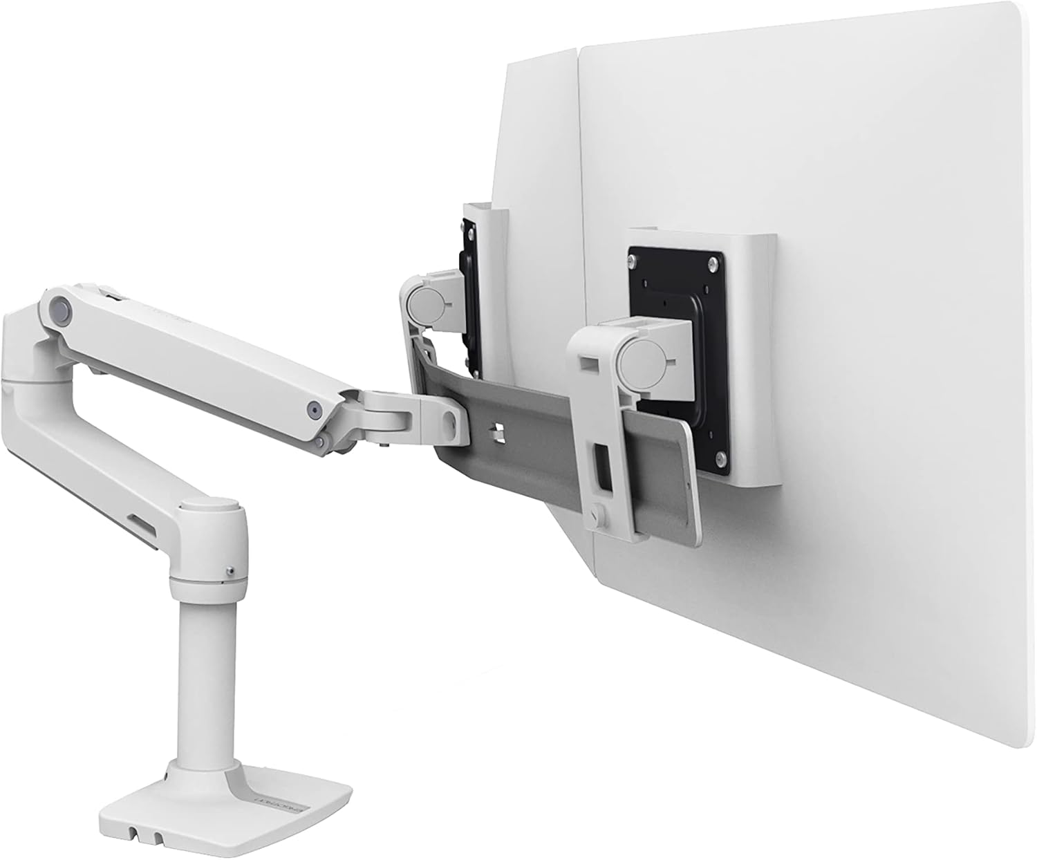 Ergotron – LX Dual Direct Monitor Arm, VESA Desk Mount – for 2 Monitors Up to 25 Inches, 2 to 11 lbs Each – White