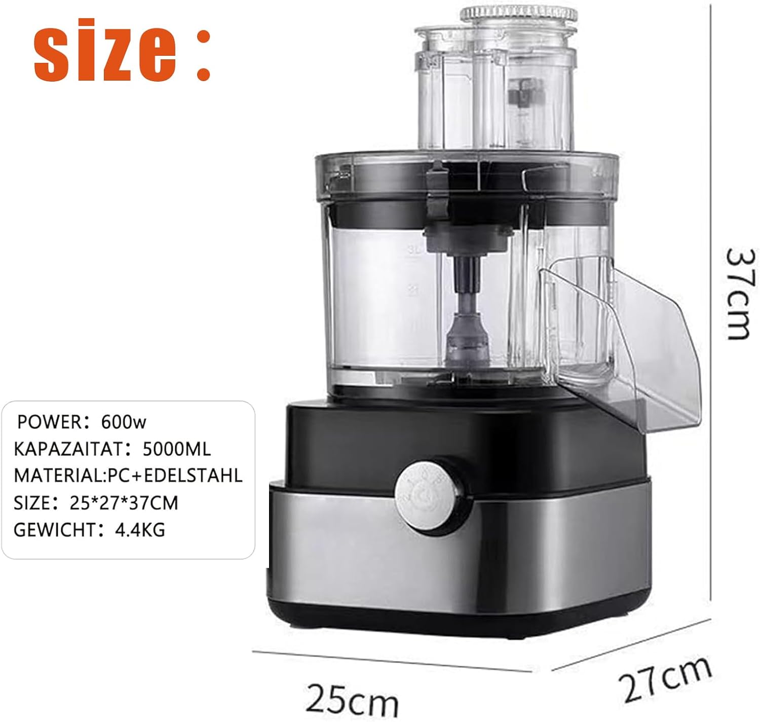 600w Commercial Vegetable Dicer Electric Fruit Dicing Machine Electric Carrot Potato Onion Granular Cube Cutting Shredder Food Processor, with 5 Grid Blades & 4 Blade Discs