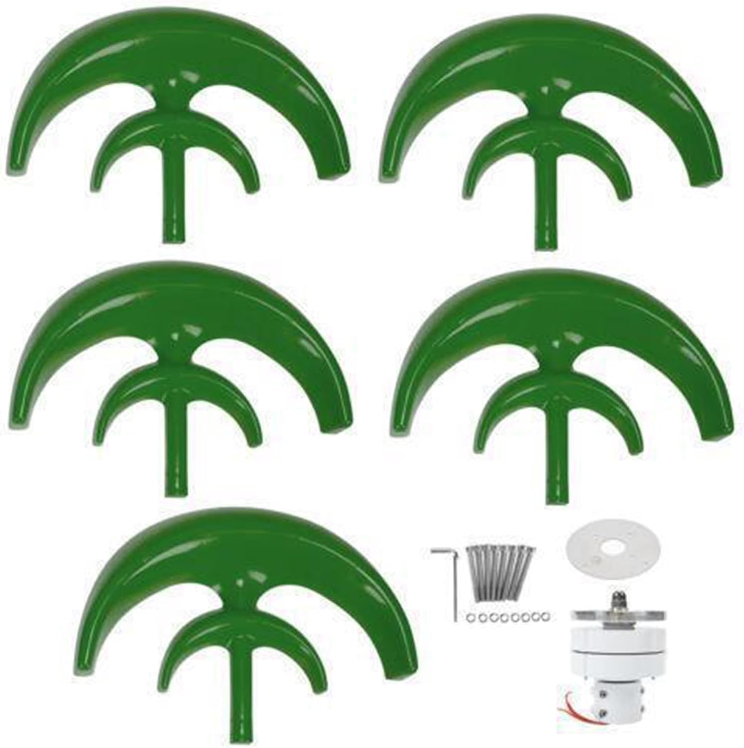 1000W 12V24V48V Green Lantern Wind Turbine High Efficiency and Low Noise 5 Blade Wind Turbine with Controller and Handheld Generator (Color : Green, Size : 24V)