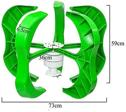 Wind Power Turbines Generator,5000W 12/24/48V 5 Blades Generator Lantern Wind Turbines Vertical Axis for Streetlight+Controller