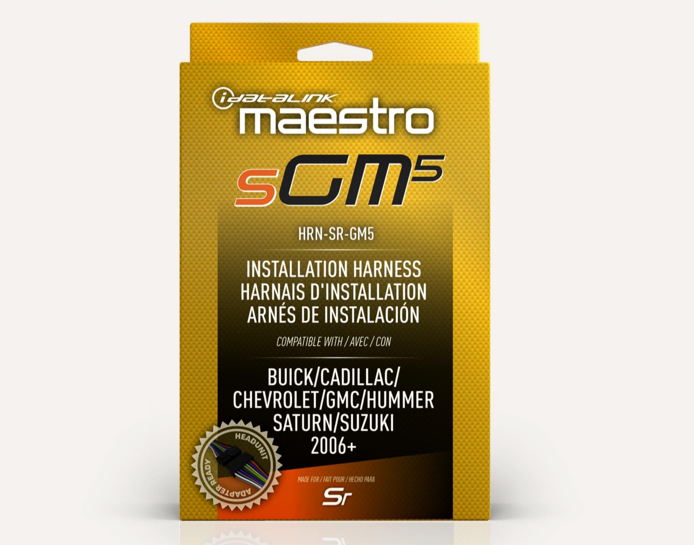 Idatalink Maestro HRN-SR-GM5 T-Harness for Select GM Vehicles 2007-2016, Replace The Factory Radio While retaining Steering Wheel Controls & use of Factory Amplifier (ADS-MSR Module Also Required)