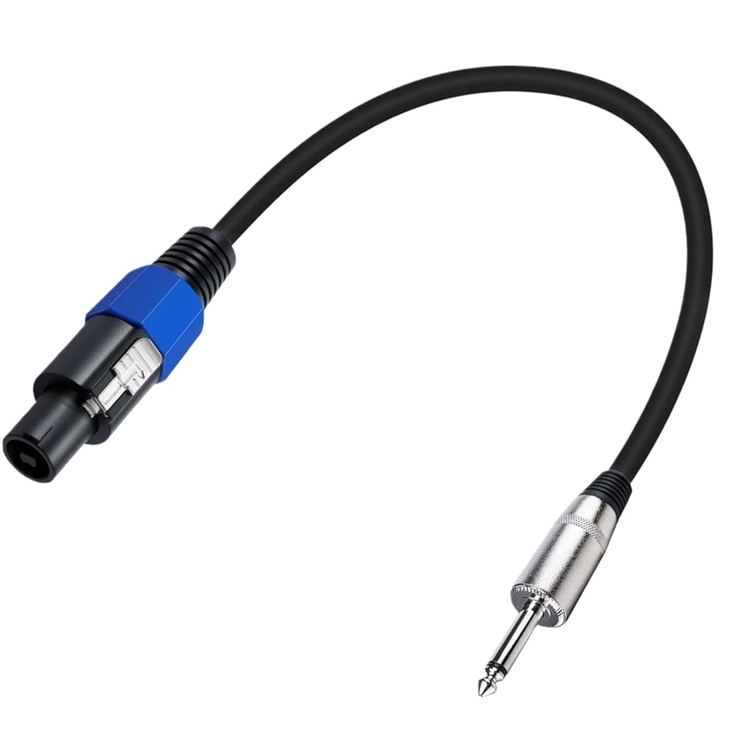 Speaker Cable Connector to 6.35 mm² 1/4 Male TS Speaker Cable-Speak-on Jack to 1/4 TS 0.5m(Male 0.5 Meter)