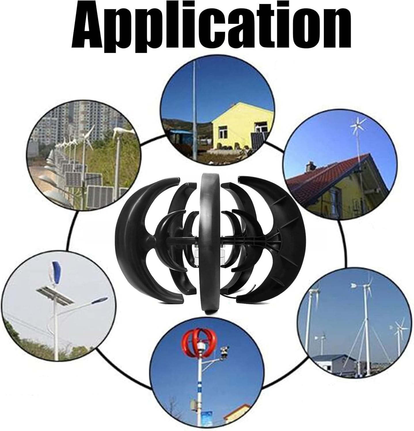 2000W Vertical Wind Turbine Generator with 5 Blades, Off-Grid Wind Turbine Kit with Charge Controller for Home & Industrial Use, 12V Renewable Energy Solution