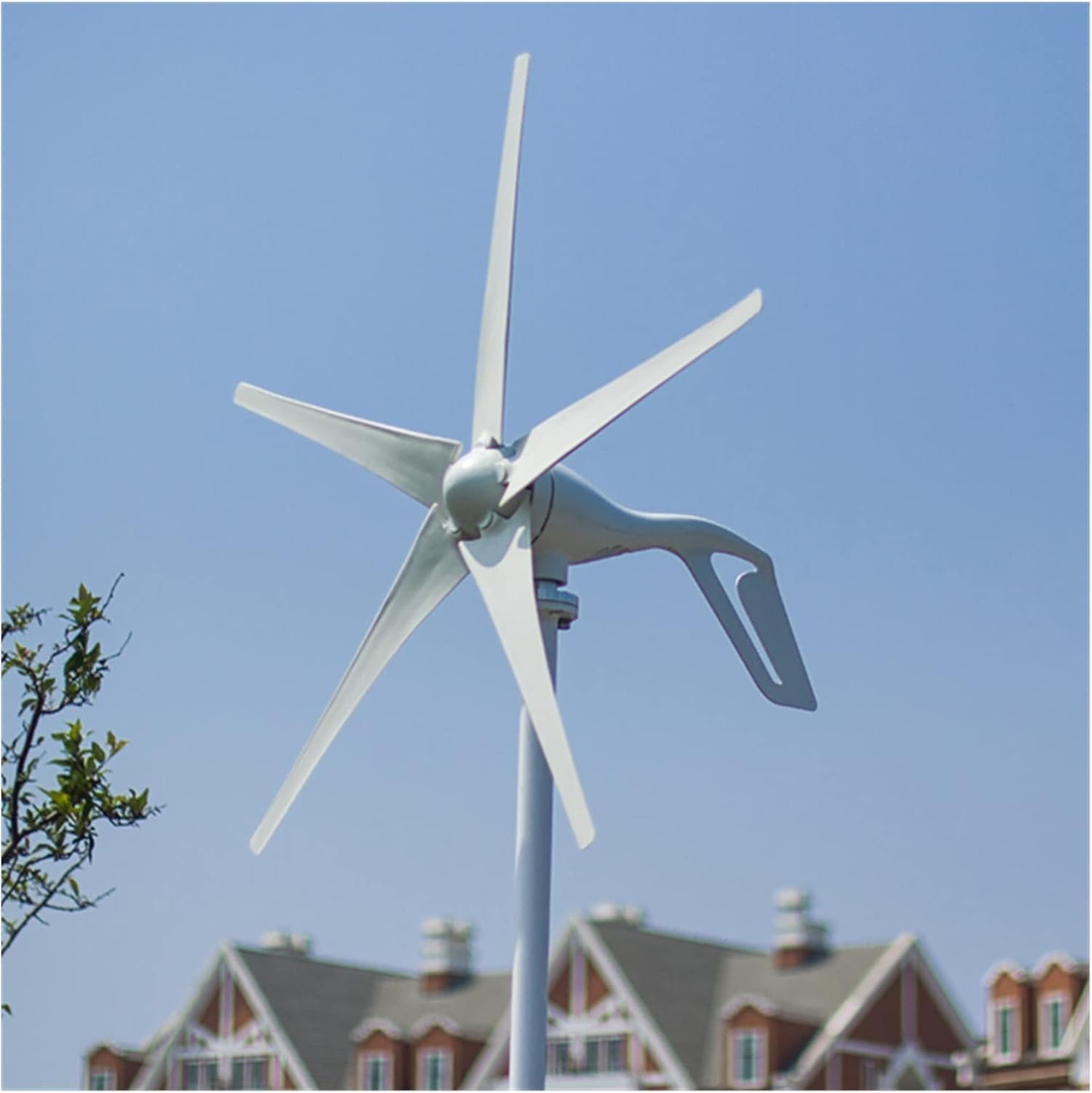 Wind Turbine Alternative Energy Generators 400W Wind Come With Charge Controller Optional 12V 24V (Color : Advanced Controller, Size : 5 BLADES_24)