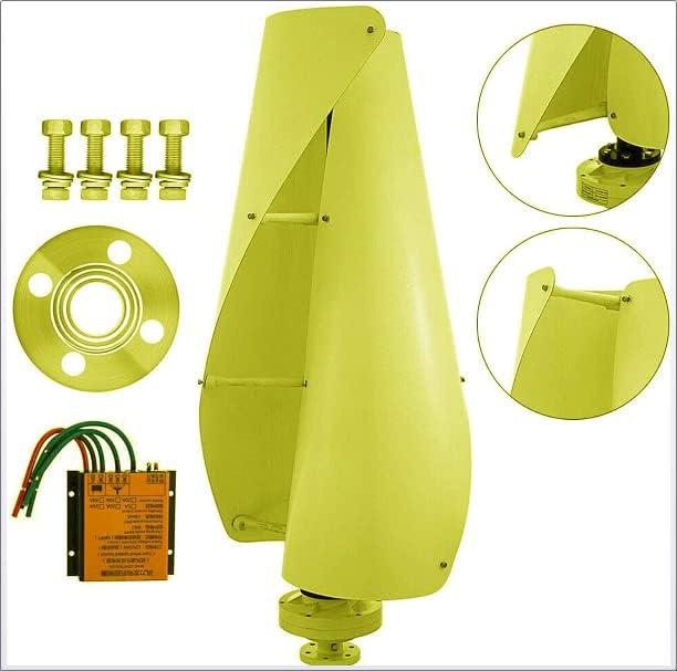 12000W Vertical Wind Turbine, 2-Blade Household Magnetic Levitation Noiseless Wind Turbine Generator Renewable Energy for Home Outdoor Garden