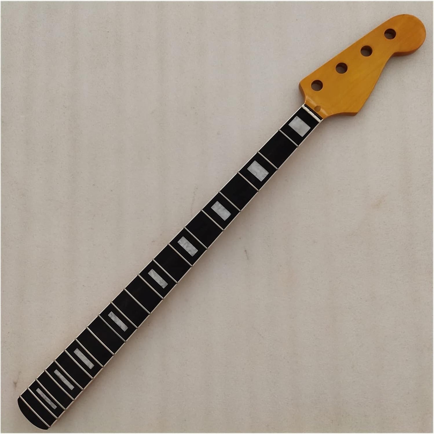 4 String Maple 20 Frets Bass Guitar Neck Replacement Ebony Fingerboard 34 Inch Unfinished Guitar Neck