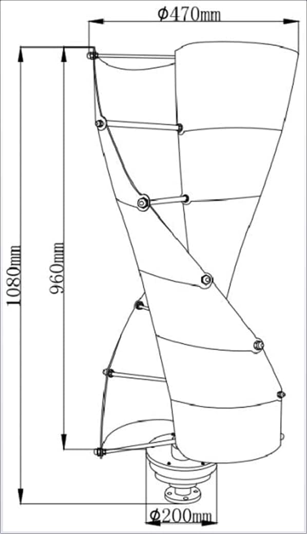 Wind Generator 10000W12v 24V 48V Vertical Axis Wind Turbine with Wind Solar Hybrid Controller for Home Use
