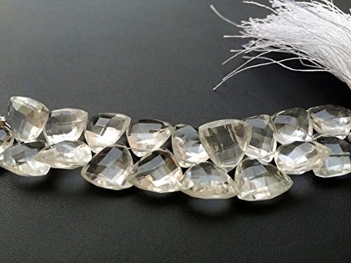 13 inch Natural Beads Strand of 11mm Faceted Fancy Crystal Quartz Gemstone briolletes Beads for DIY Jewelry - Necklace, Bracelet, Earring, Ring.