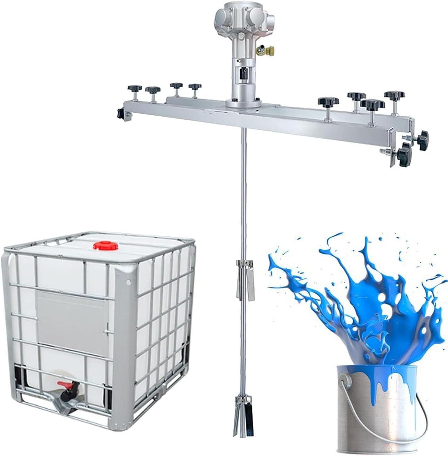 1/2HP Pneumatic Paint Mixer 60 Gallon Pneumatic Agitator, Pail Mixer Paint Agitator, Paint Stirring Machine Bracket Air Agitator Paint Mix Tool