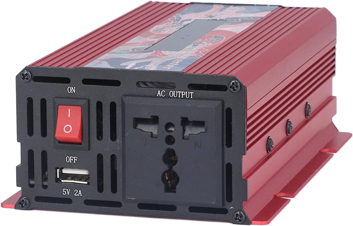 Smart Power Inverters, 3000w, DC 12V to AC 110V Smart Power Convertor, Pure Sine Inverter for Refrigerator, Solar & Wind Power(Red)