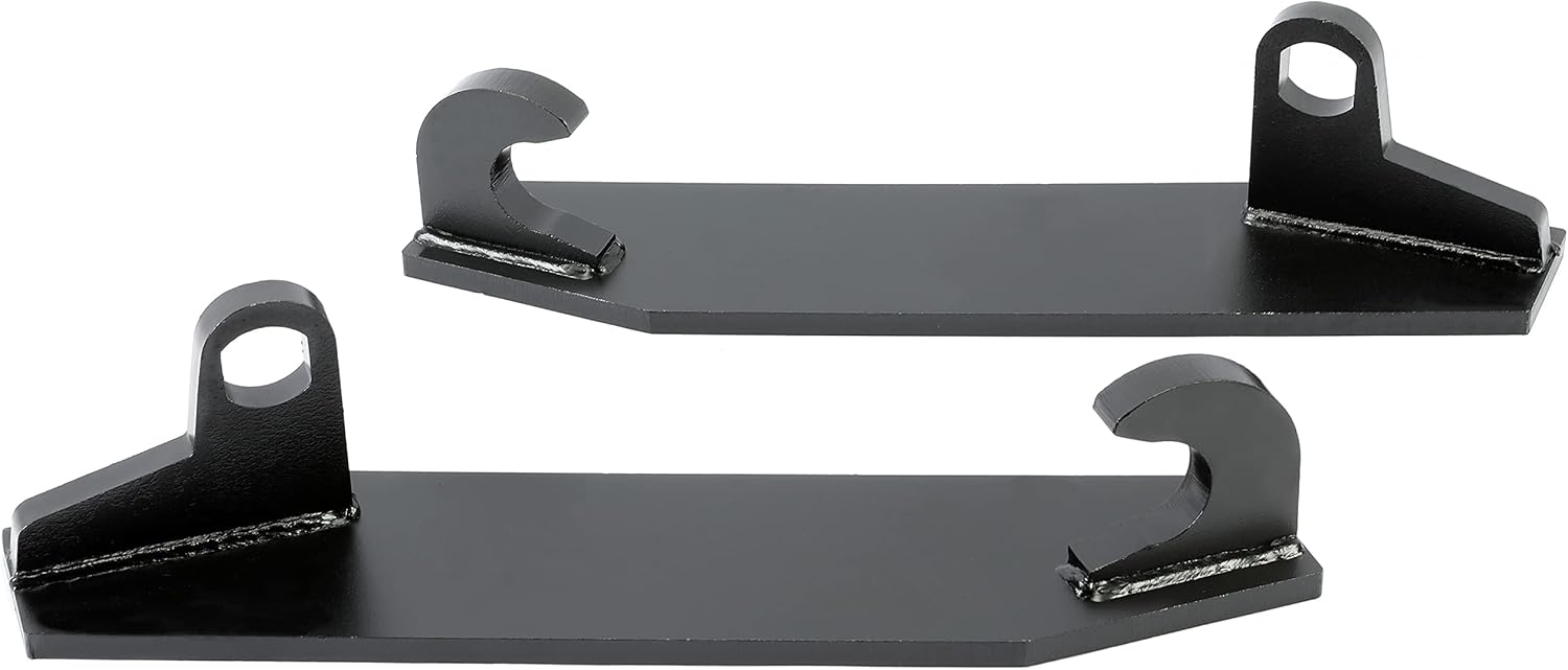 KUAFU Pair Tractor Mounting Brackets Compatible with John Deere Massy Ferguson Ford Case loaders All Tractors Black Tractor Attachment Accessories Weld on Steel