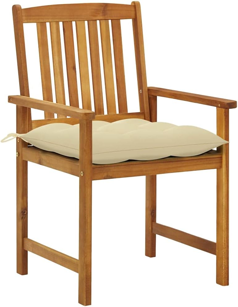 Patio Chairs with Cushions,Outdoor Chairs,Garden Chairs,Lawn Chairs,Camping Chair,Barbecue Chairs,Dining Chairs,Armchair,for Outdoor,Fire Pit,Deck,Lawn,Outside,Garden,2 pcs Solid Acacia Wood