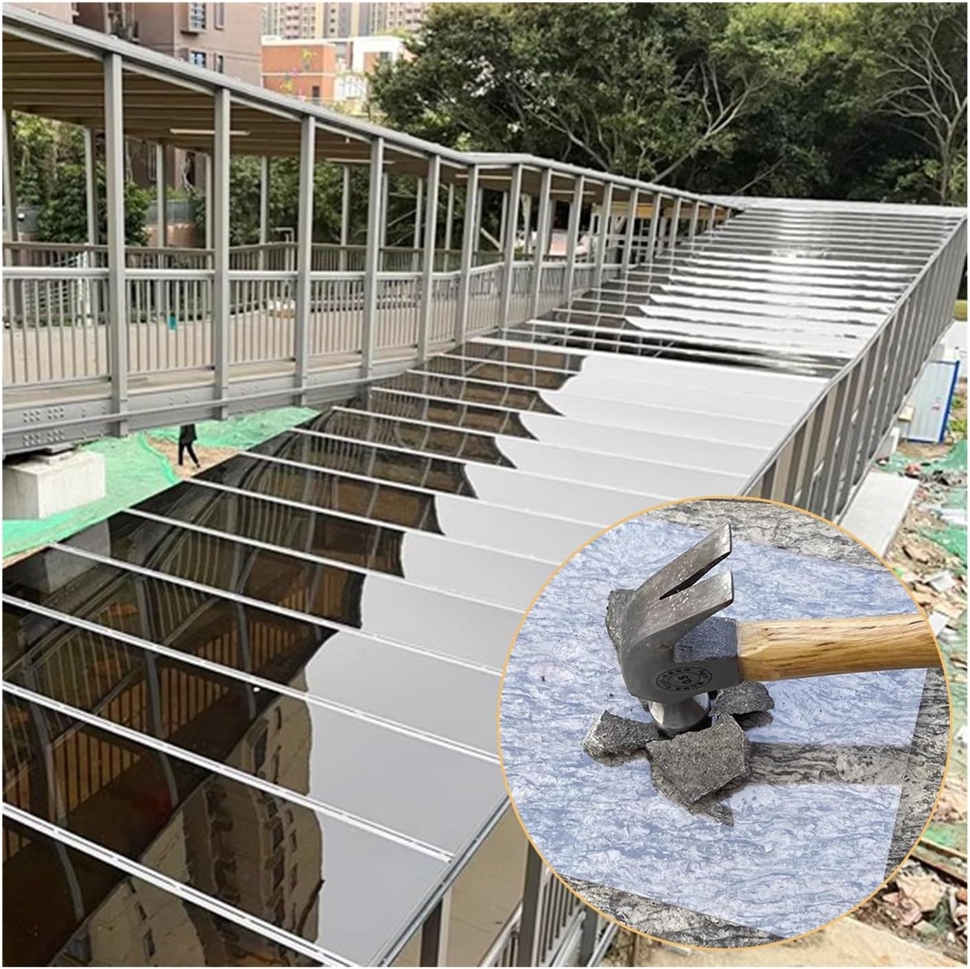 PC Endurance Board, 1.2 MM Polycarbonate Plastic Sheet, Clear UV Protection Rainproof Roofing Panel, Outdoor Garden Greenhouse Sunlight Plate, Easy To Bend And Shape ( Color : Clear , Size : 0.5x4M/19