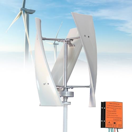 6000W Vertical Wind Turbine Kit for Home Use - Horizontal Generator with Blades & Controller for 12V/24V Battery Charging - Efficient Renewable Energy Solution