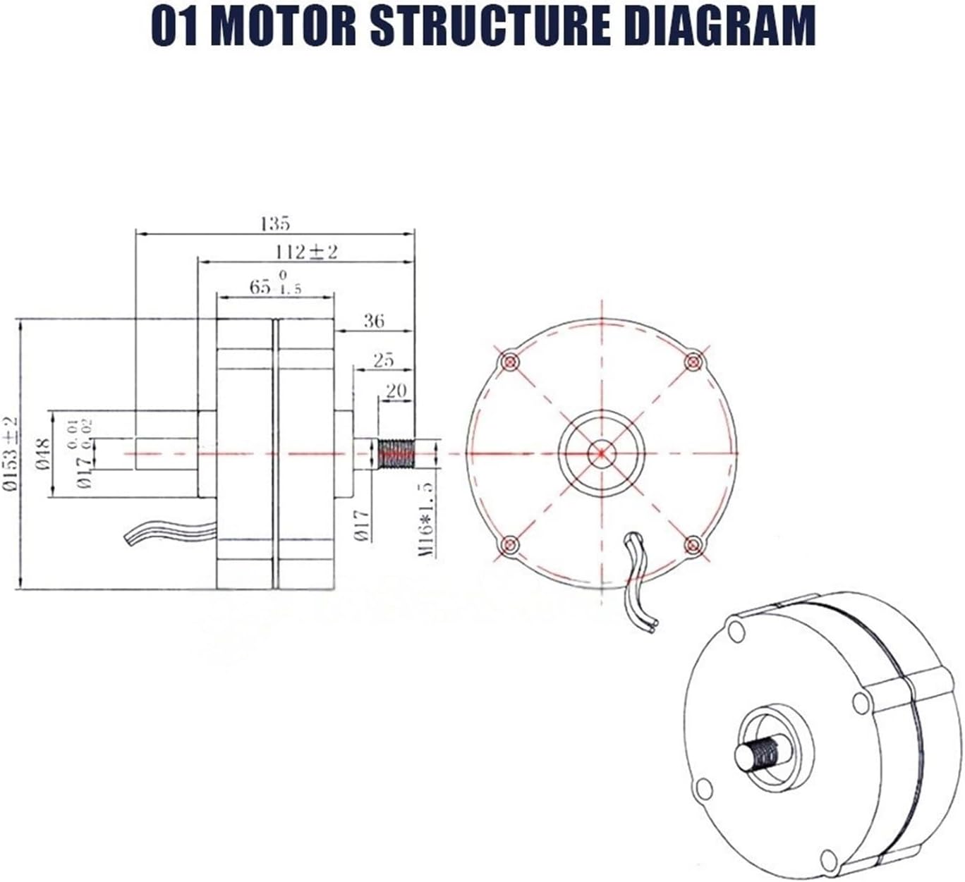 PMG Wind Turbine Generator 750 Rpm 500w 12V 24V Windmill AC DC Power Magnetic Dynamo Water Turbine Hydro Alternator(WIthout the base,12V_500W)