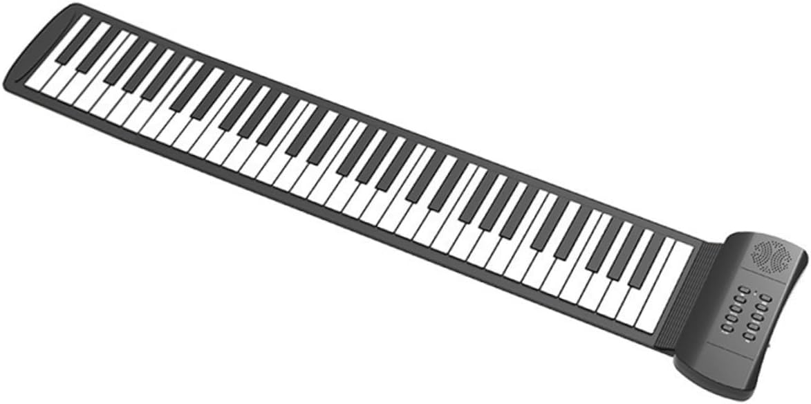 Yardwe 61-key Roll-up Piano Keyboard for Boys and Girls Beginners Folding Electronic Piano High-fidelity Speakers