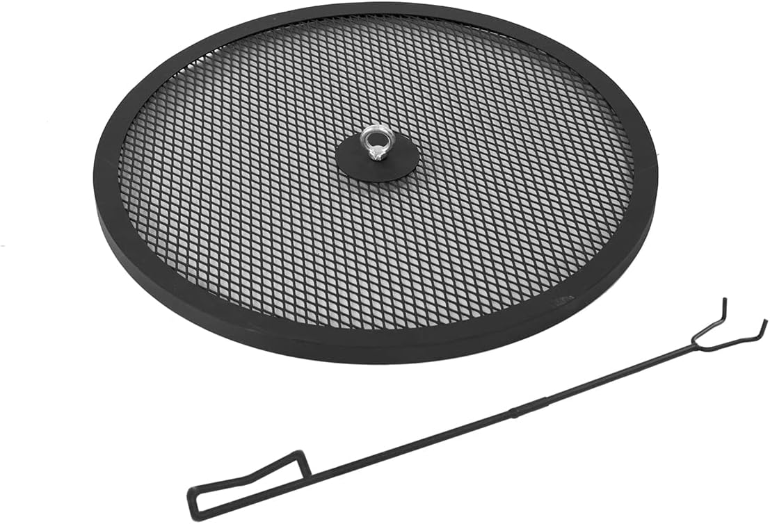 Blue Sky Outdoor Living Peak Smokeless Patio Fire Pit with Spark Screen and Lift, with Lift-Out Ash Catch, Black