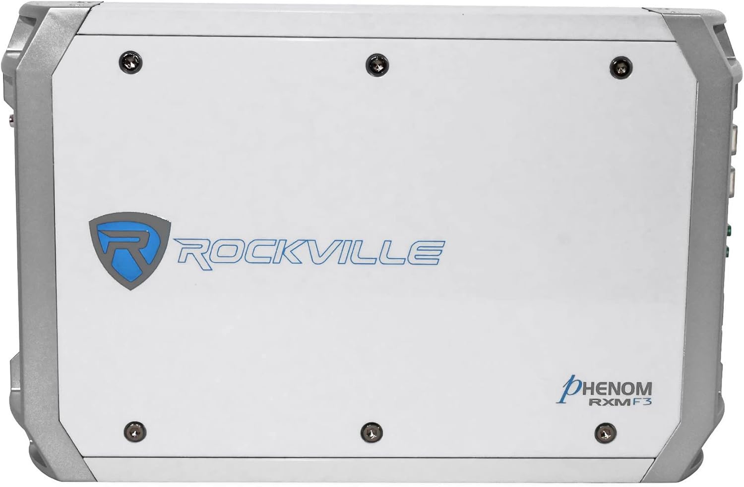 Rockville RXM-F3 1600W Peak/260W RMS 4-Channel Class A/B Marine Amplifier with PA Microphone, Waterproof Conformal Coating, Smart Auto Turn-On for Boats