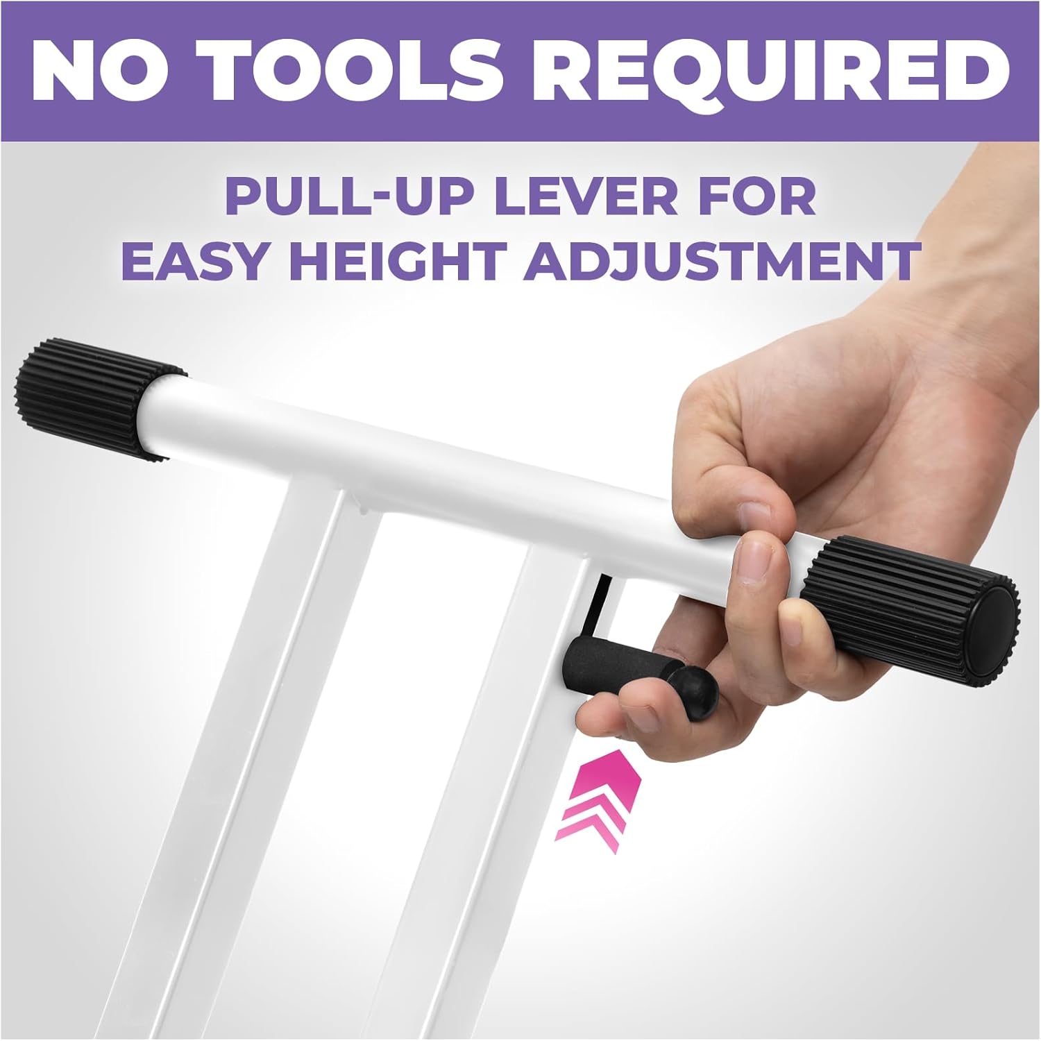 Liquid Stands Piano Keyboard Stand - X Style Adjustable and Portable Heavy Duty Music Stand for Kids and Adults - Fits 54 61 88 Key Electric Pianos - Double Braced Foldable Digital Piano Table Frame (White X-Style)