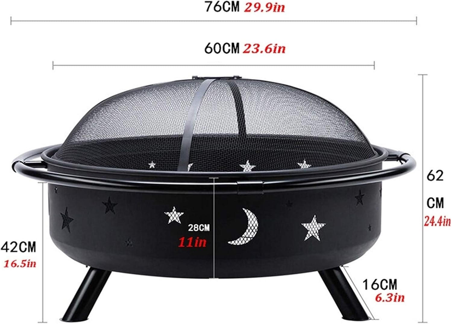 Outdoor Fire Pit Wood Fire Pits Outdoor, European Style Firepit for Outside, for Backyard Terrace Patio (Color : Style 2) (Style 2)
