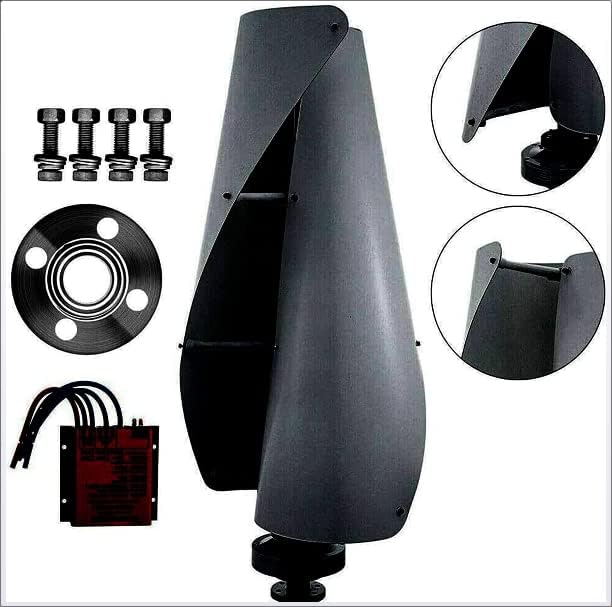 12000W Vertical Wind Turbine, 2-Blade Household Magnetic Wind Turbine Generator Renewable Energy for Home Outdoor Garden