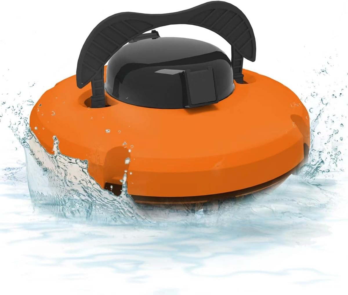 Cordless Pool Robot Underwater Vacuum Cleaners,Automatic Pool Vacuum Cleaner,Lasts 120 Mins and 100㎡,15° Climbing Slope,IPX8 Waterproof,Self-Parking,for Pools(Orange)