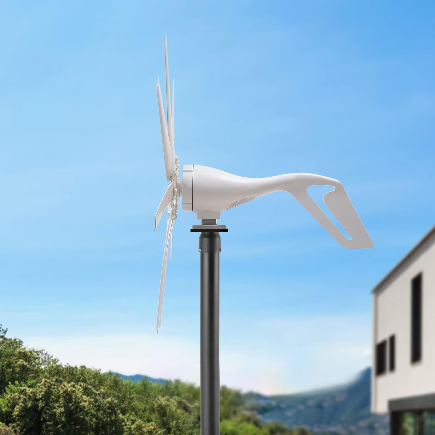 Wind Turbine Generator Kit 600W DC 12V Wind Turbine Generator with 8 Blades Wind Turbine Kit & MPPT Controller,3m/s Start Wind Speed Wind Power Generator for Boats, Chalets, Mobile Homes