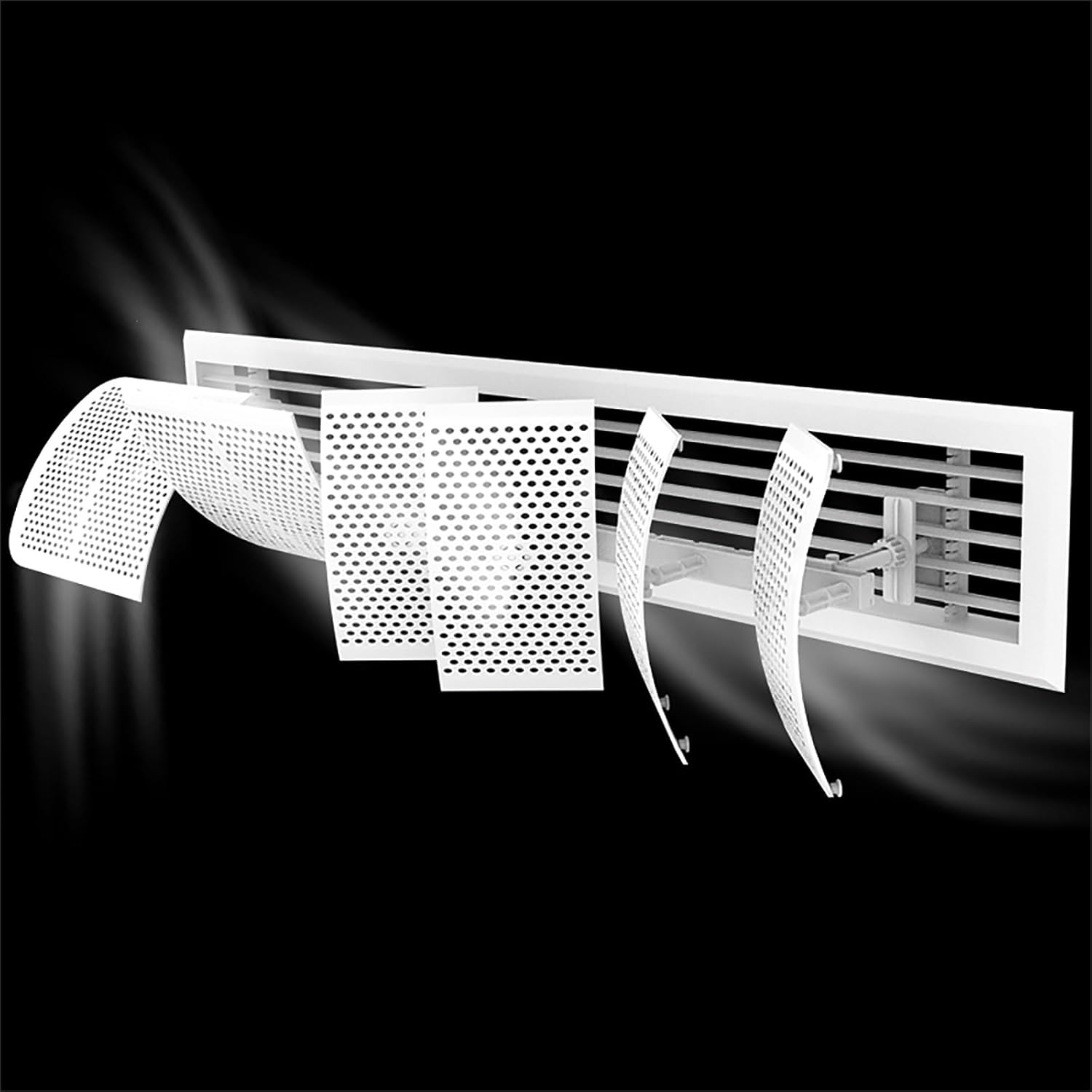 Freestanding Air Vent Deflector,Air Conditioner Deflector with 360° Adjustable Angle,Air Conditioner Deflector,Air Conditioner Baffle Shield with Anti-condensation,for Central Air Conditioning