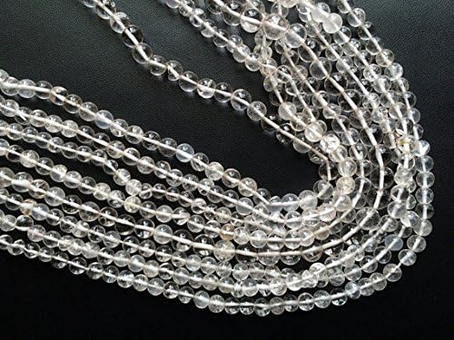 13 inch natural beads strand of 5-11mm smooth round crystal quartz gemstone beads for DIY jewelry - necklace, bracelet, earring, ring.