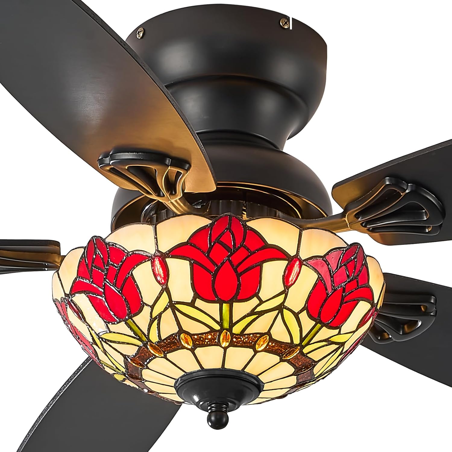 Tiffany Ceiling Fans with Lights - 48
